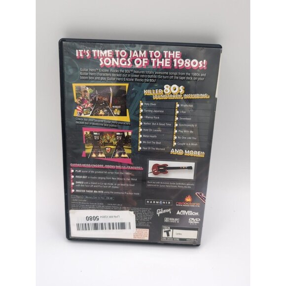 Guitar Hero Encore: Rocks the 80s (Sony PlayStation 2, 2007) PS2 - Picture 2 of 3